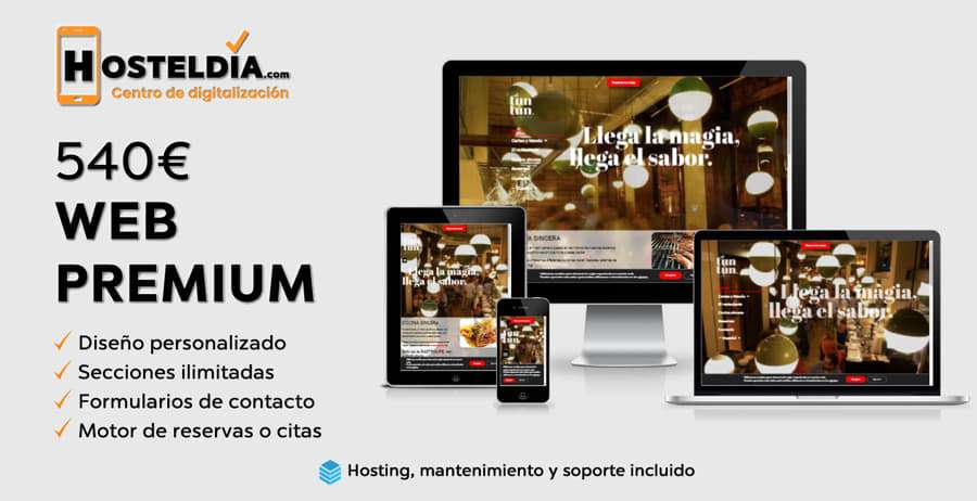 Diseño web premium de Hosteldía