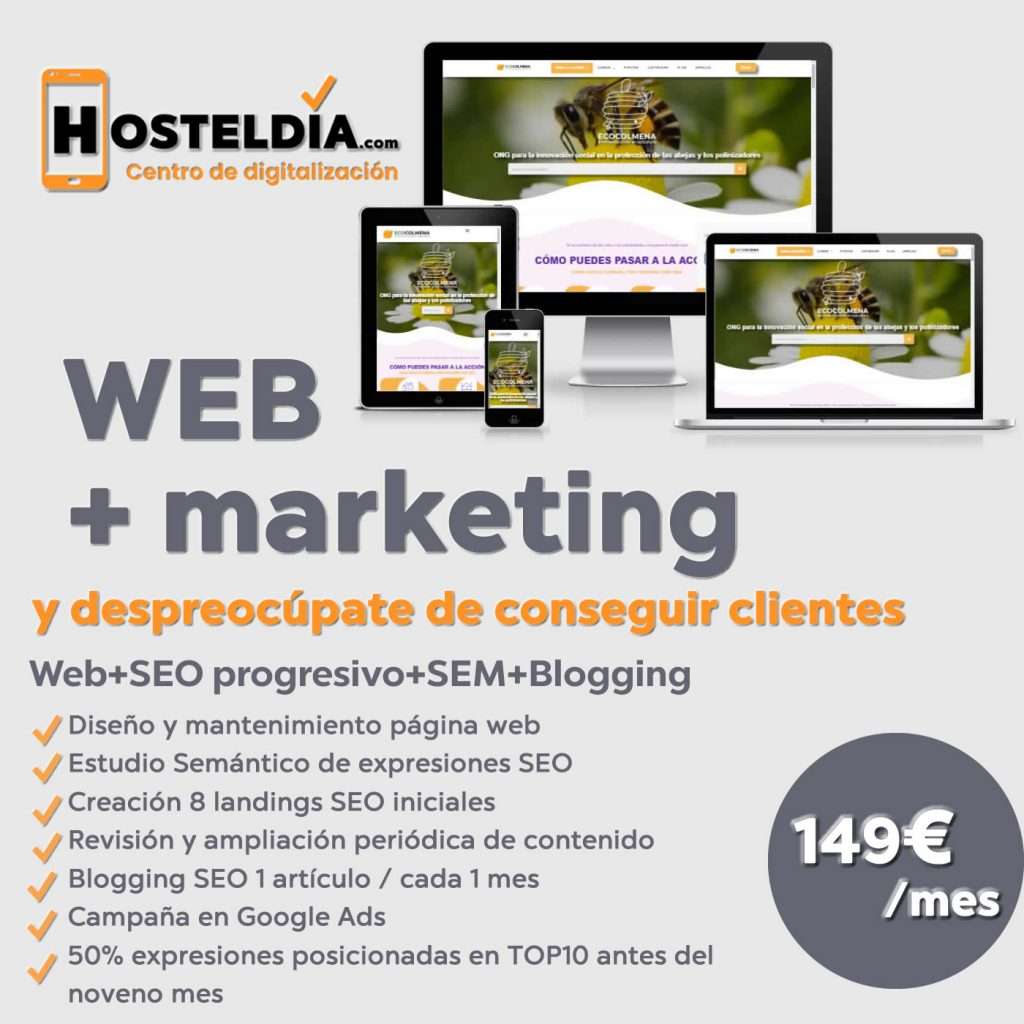 Pack Web Marketing ProgresivoHosteldía